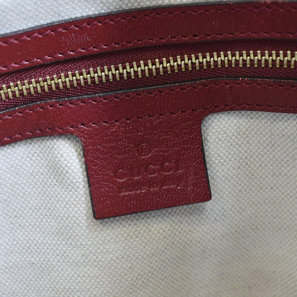 GUCCI Large Horsebit 1955 GG Supreme Canvas Shoulder Bag Red 623695