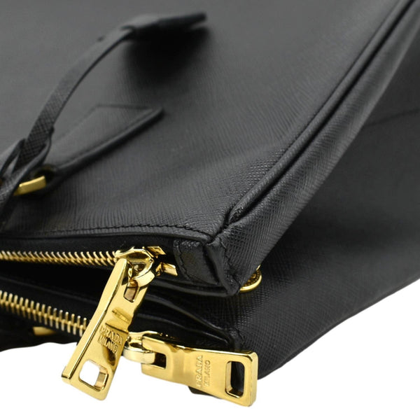 PRADA Saffiano Leather Shoulder Bag Black