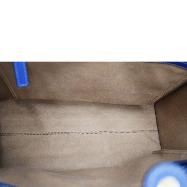 VERSACE La Medusa Large Denim Leather Tote Bag Blue