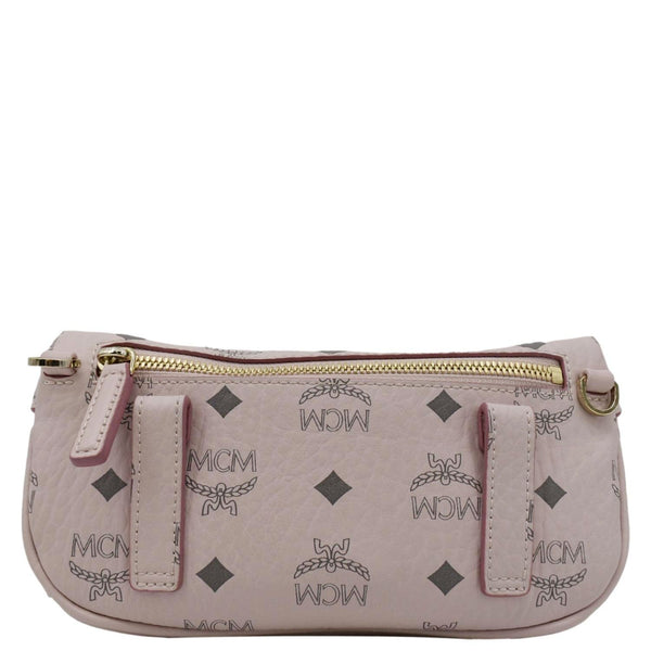 MCM Small Visetos Canvas Light Pink back look