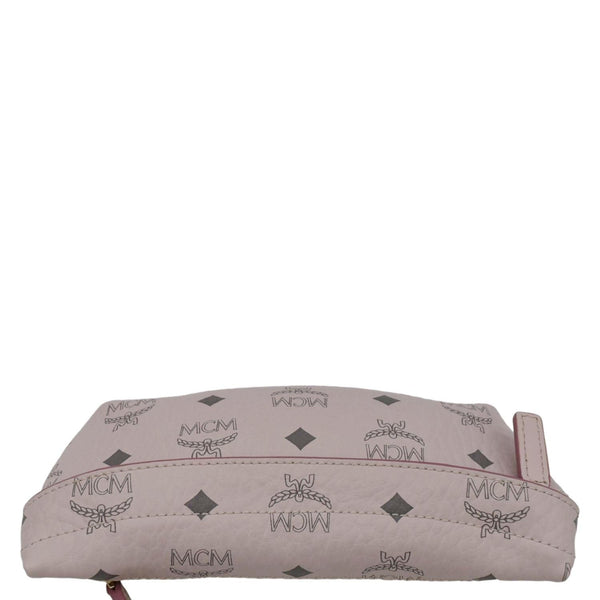 MCM Small Visetos Canvas Crossbody Belt Bag Light Pink