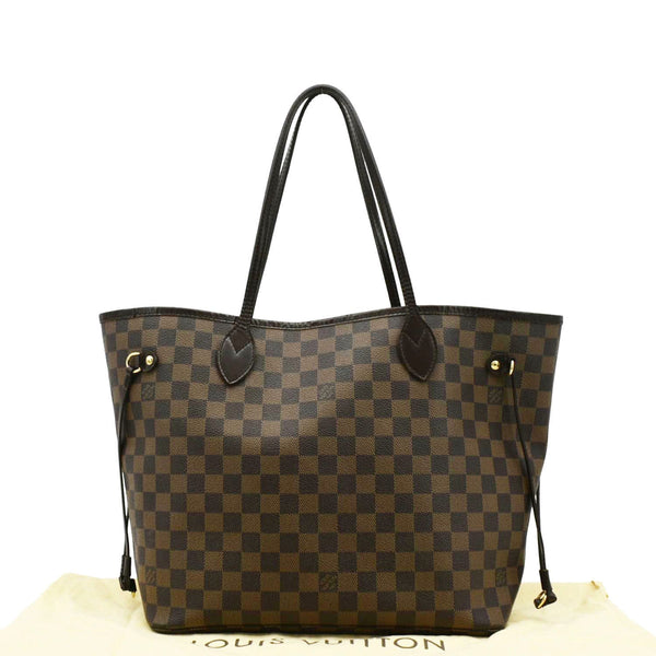 LOUIS VUITTON Neverfull MM Shoulder Bag Brown back side
