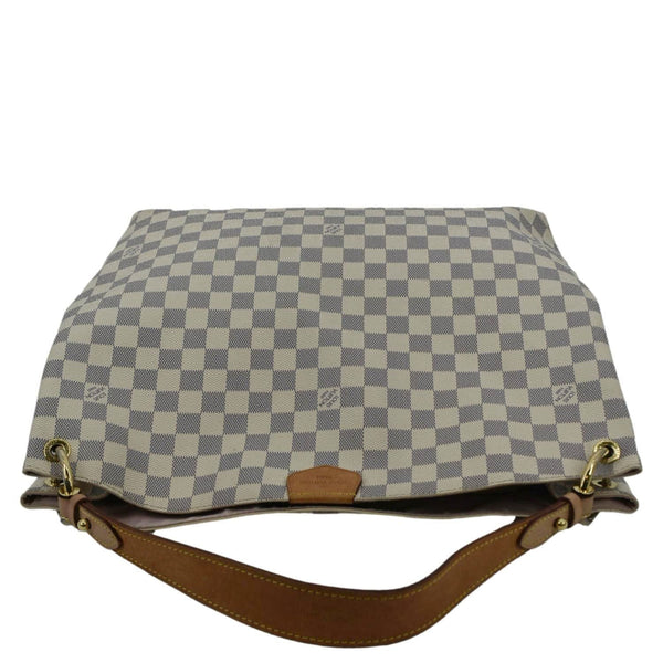 LOUIS VUITTON Graceful MM Damier Azur Shoulder Bag White