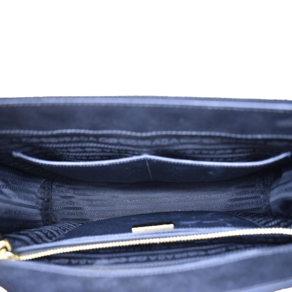 PRADA Saffiano Leather Shoulder Bag Black