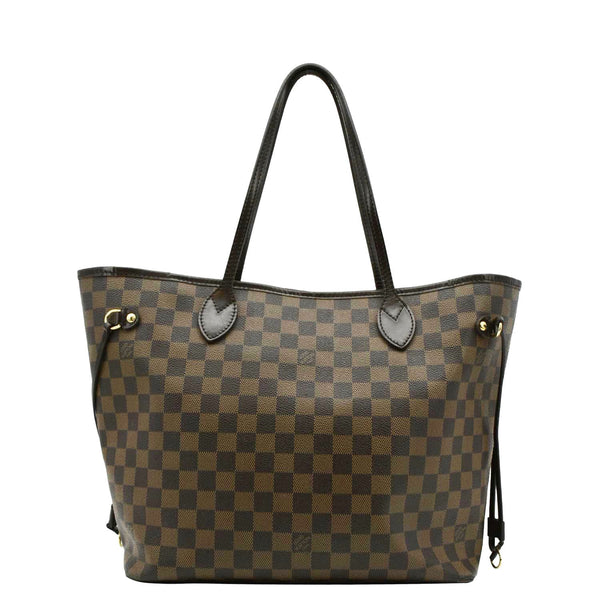 LOUIS VUITTON Neverfull MM Shoulder Bag Brown back look