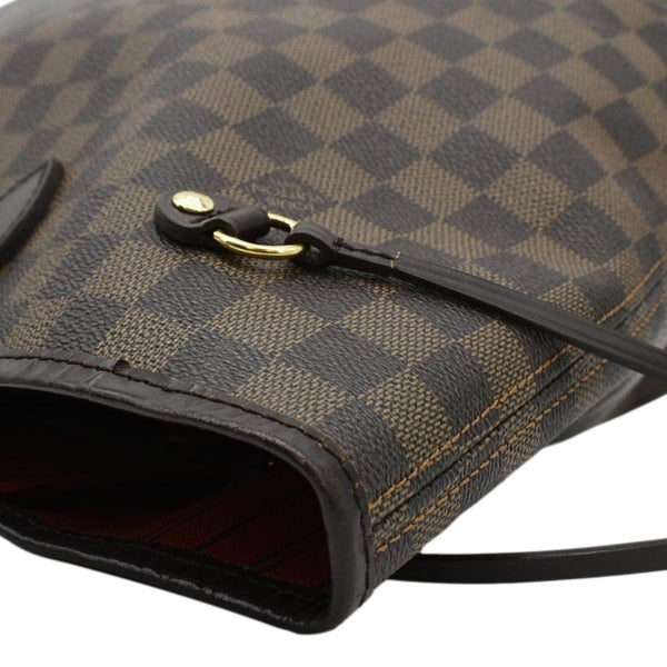 LOUIS VUITTON Neverfull MM Damier Ebene Shoulder Bag Brown
