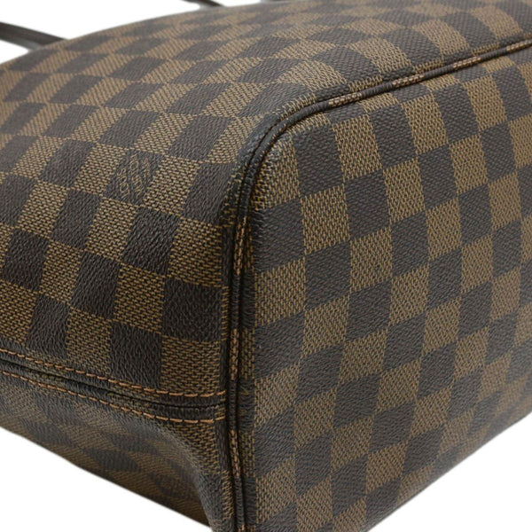 LOUIS VUITTON Neverfull MM Damier Ebene Shoulder Bag Brown