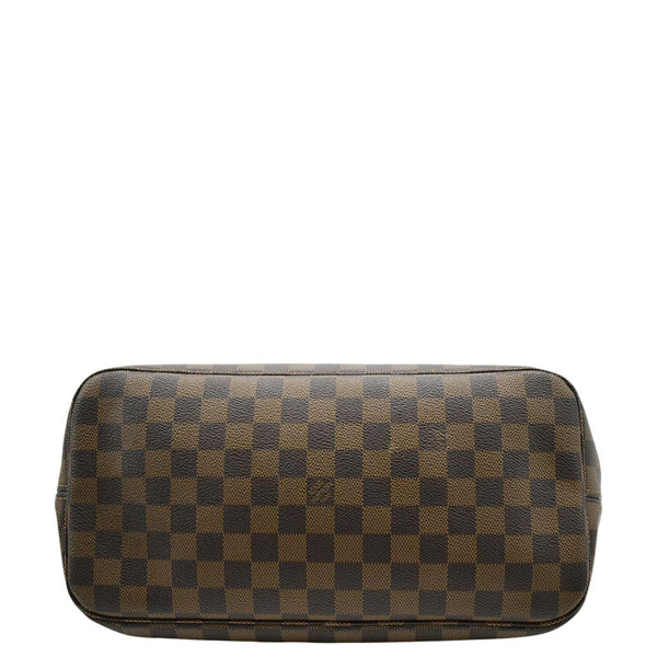 LOUIS VUITTON Neverfull MM Damier Ebene Shoulder Bag Brown