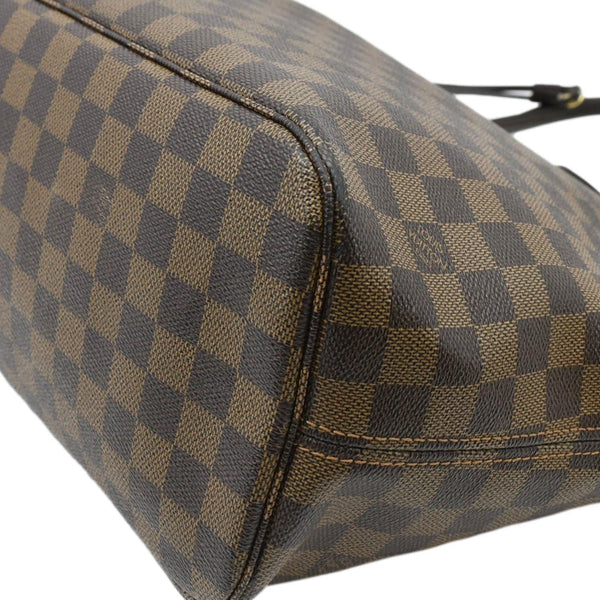 LOUIS VUITTON Neverfull MM Damier Ebene Shoulder Bag Brown