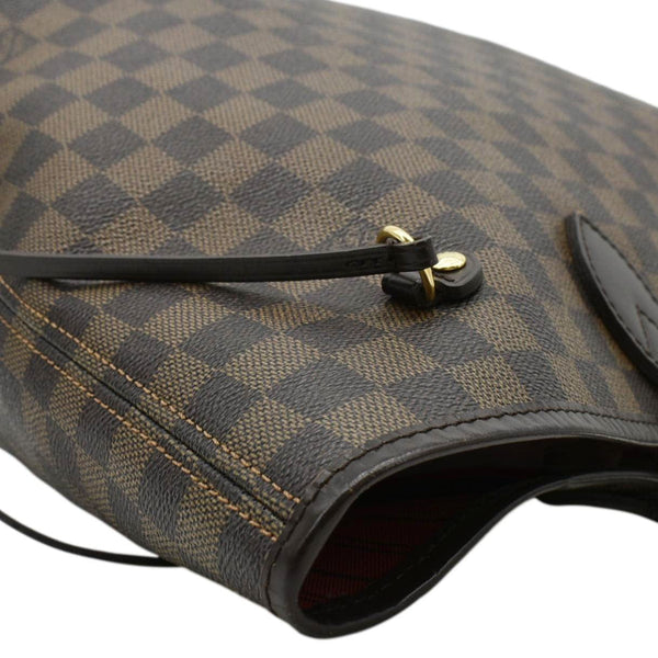 LOUIS VUITTON Neverfull MM Damier Ebene Shoulder Bag Brown