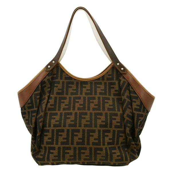 FENDI Chef Zucca Canvas Tote Bag Tobacco Brown