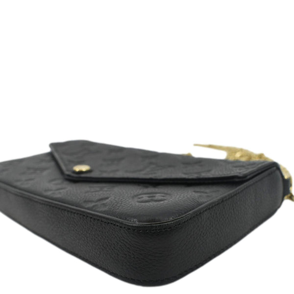 LOUIS VUITTON Felicie Monogram Empreinte Pochette Crossbody Bag Black