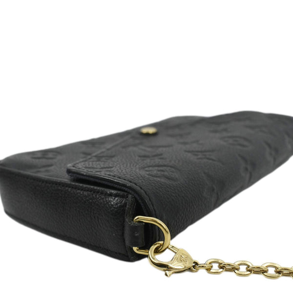 LOUIS VUITTON Felicie Monogram Empreinte Pochette Crossbody Bag Black