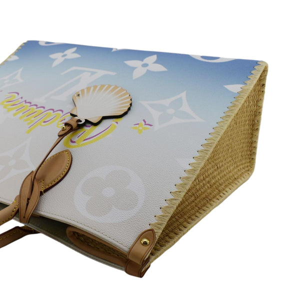 LOUIS VUITTON Onthego GM By The Pool Raffia Portofino Canvas Tote Bag Multicolor