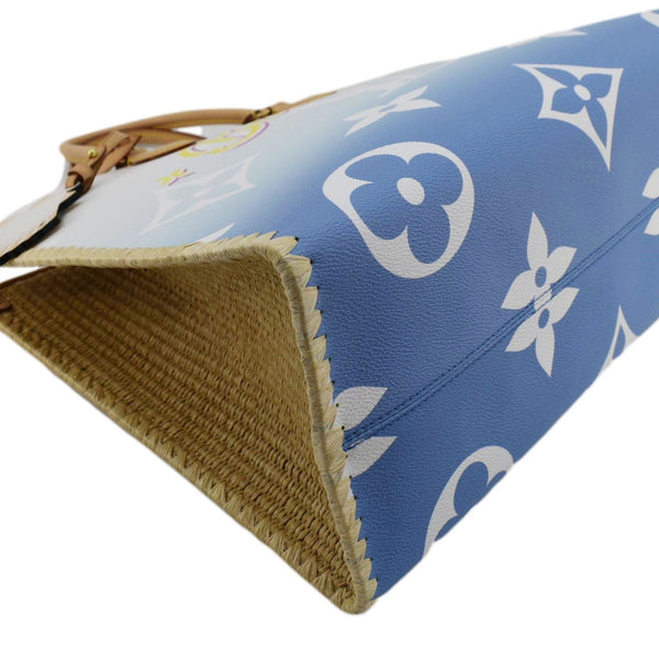 LOUIS VUITTON Onthego GM By The Pool Raffia Portofino Canvas Tote Bag Multicolor