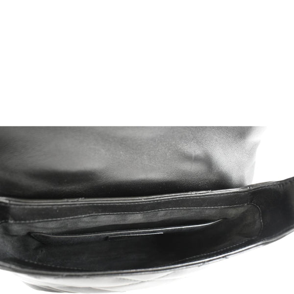 YVES SAINT LAURENT LE 57 Quilted Leather Hobo Bag Black