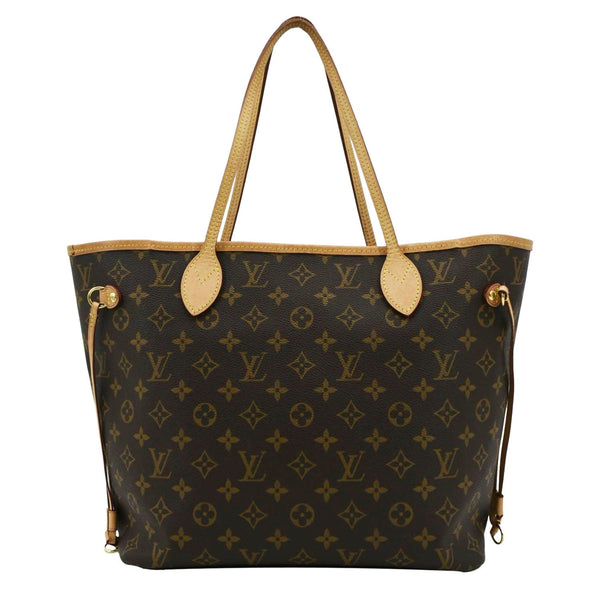 LOUIS VUITTON Neverfull MM Monogram Canvas Tote Bag Brown