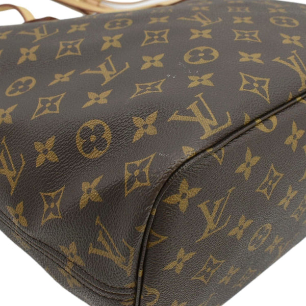 LOUIS VUITTON Neverfull MM Monogram Canvas Tote Bag Brown
