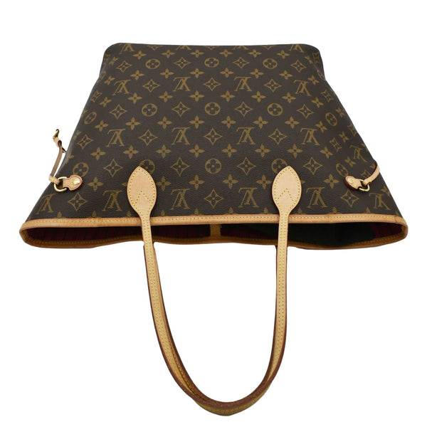 LOUIS VUITTON Neverfull MM Monogram Canvas Tote Bag Brown