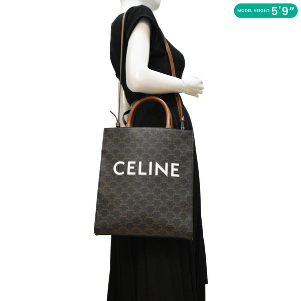 CELINE Triomphe Vertical Cabas Small Canvas Shoulder dummy look