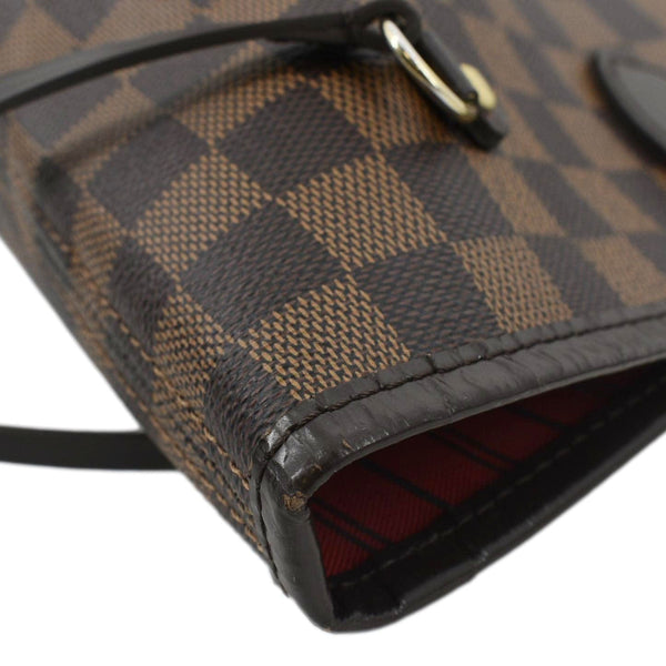 LOUIS VUITTON Neverfull MM Damier Ebene Shoulder Bag Brown