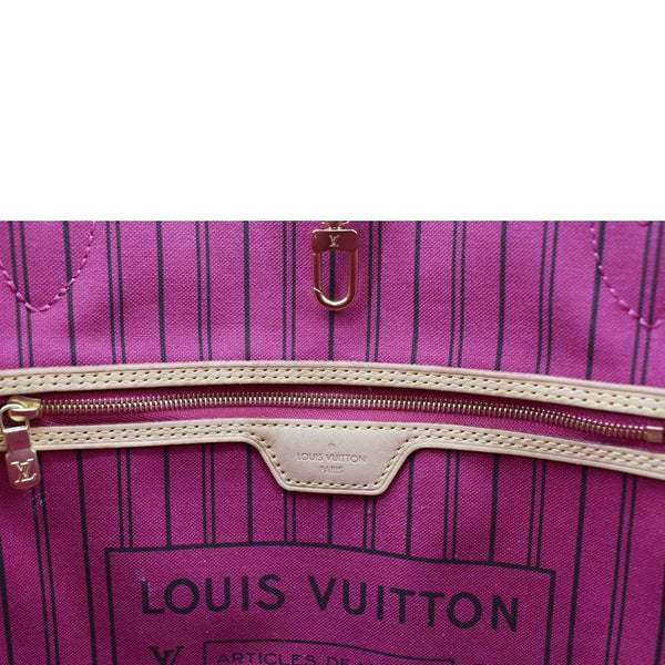 LOUIS VUITTON Neverfull MM Monogram Canvas Tote Bag Brown