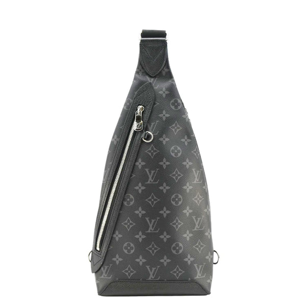 LOUIS VUITTON Duo Slingbag Taigarama Crossbody Bag Black