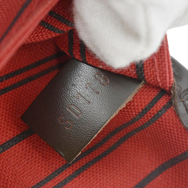 LOUIS VUITTON Neverfull MM Damier Ebene Shoulder Bag Brown