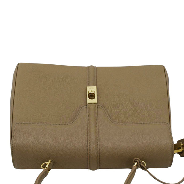 CELINE Medium 16 Leather Tote Shoulder Bag Beige