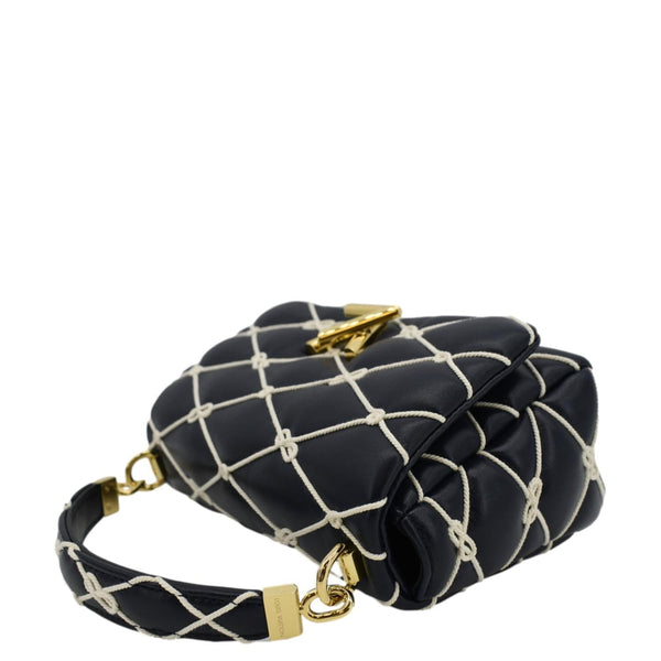 LOUIS VUITTON GO-14 MM Malletage Leather Shoulder Bag Navy Blue