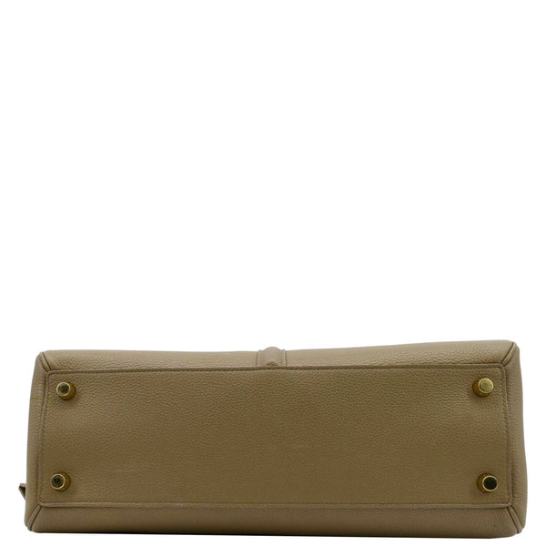 CELINE Medium 16 Leather Tote Shoulder Bag Beige