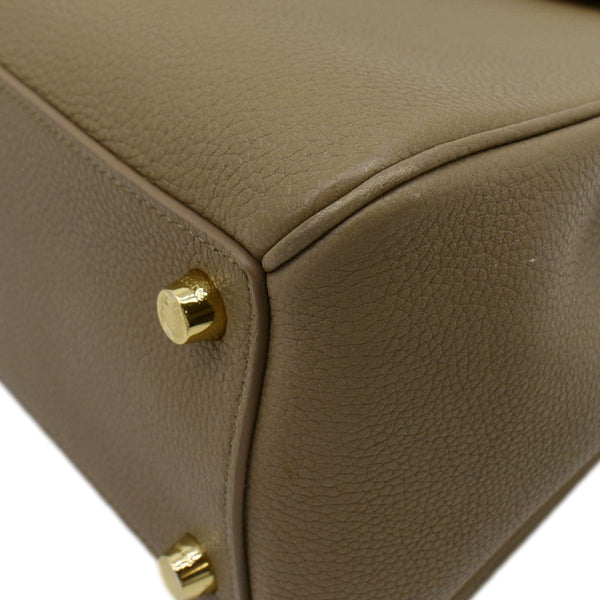 CELINE Medium 16 Leather Tote Shoulder Bag Beige