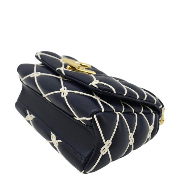 LOUIS VUITTON GO-14 MM Malletage Leather Shoulder Bag Navy Blue