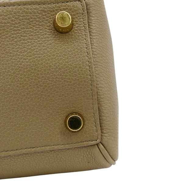 CELINE Medium 16 Leather Tote Shoulder Bag Beige