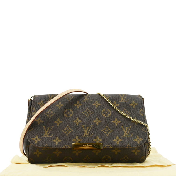 LOUIS VUITTON Favorite MM Monogram Canvas Shoulder Bag Brown