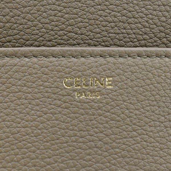 CELINE Medium 16 Leather Tote Shoulder Bag Beige