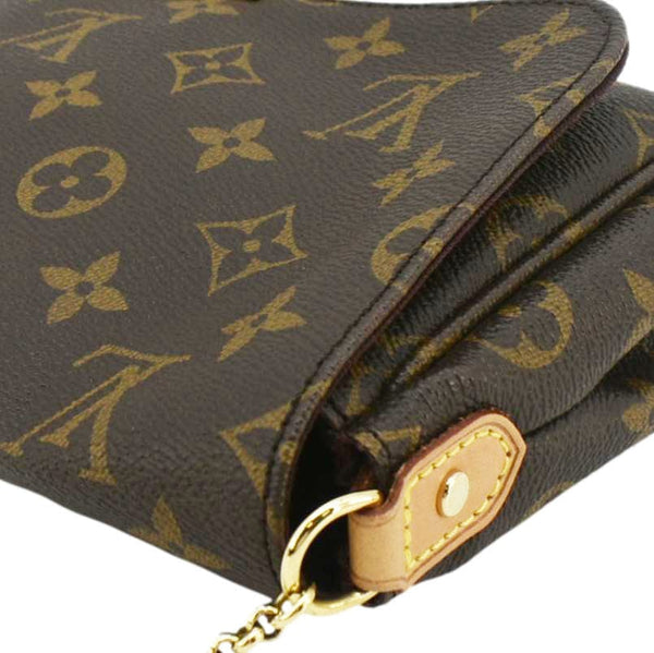 LOUIS VUITTON Favorite MM Monogram Canvas Shoulder Bag Brown