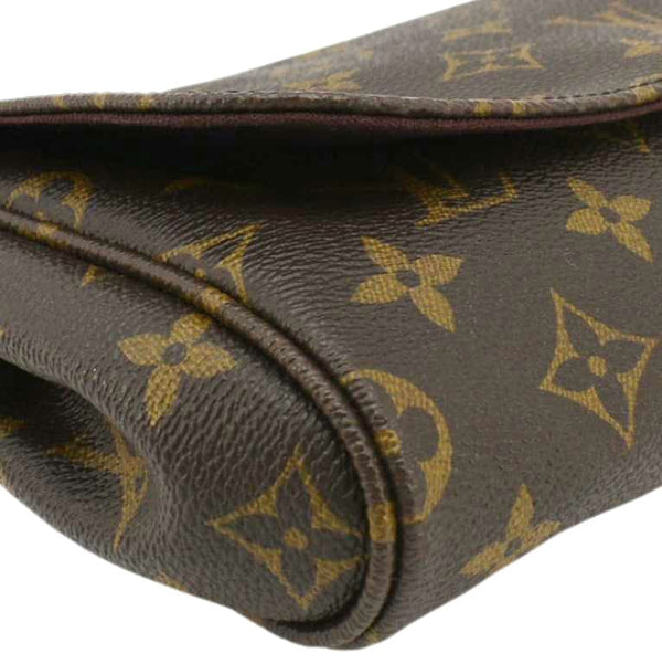 LOUIS VUITTON Favorite MM Monogram Canvas Shoulder Bag Brown