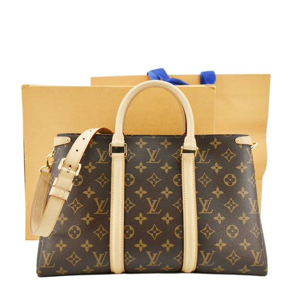 LOUIS VUITTON Soufflot MM Monogram Canvas Shoulder Bag Brown
