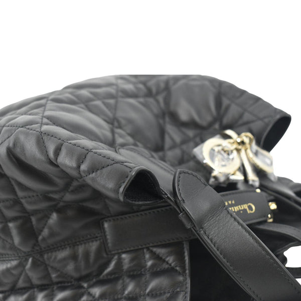 CHRISTIAN DIOR Medium Toujours Shoulder Bag Black Leather with right side view