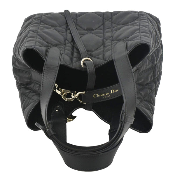 CHRISTIAN DIOR Medium Toujours Shoulder Bag Black Leather with land scape view