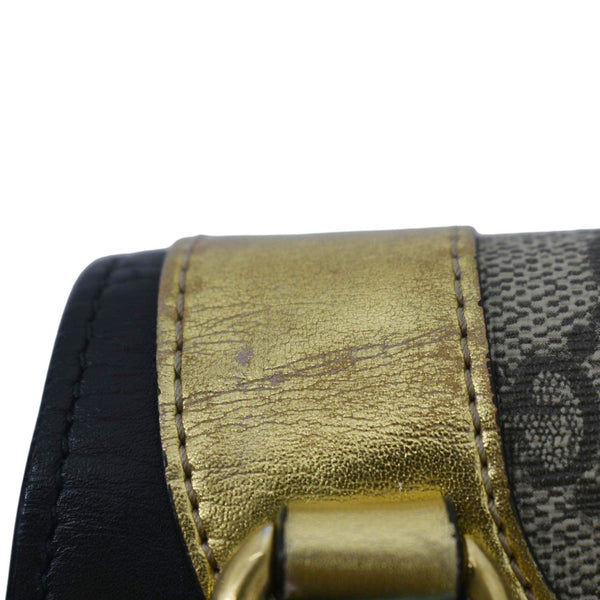 GUCCI Ogilide GG Supreme Canvas Shoulder Bag Gold 500781