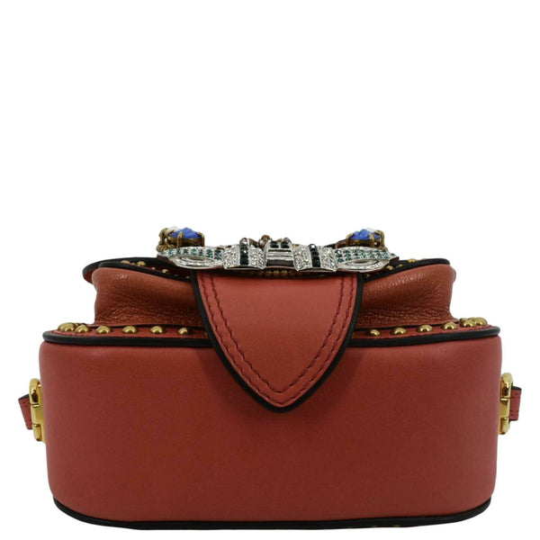MIU MIU Madras Dahlia Leather Shoulder Bag Orange