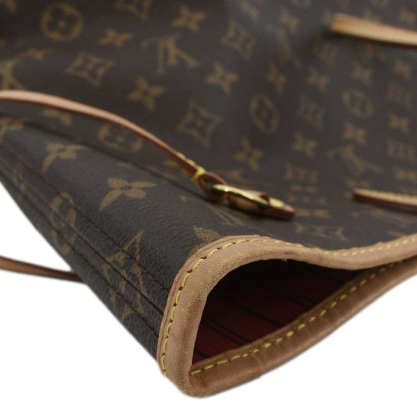LOUIS VUITTON Neverfull MM Monogram Canvas Tote Bag Brown