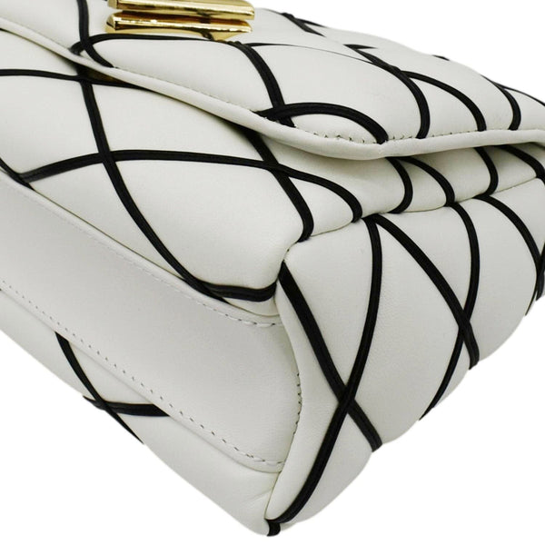 LOUIS VUITTON GO-14 MM Malletage Leather Shoulder Bag White