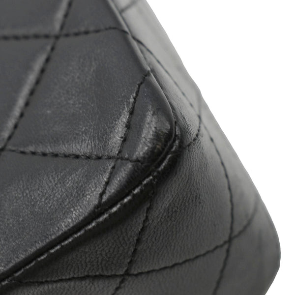 CHANEL Square Mini Flap Quilted Leather Chain Shoulder Bag Black