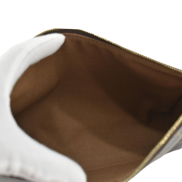 LOUIS VUITTON Pochette Monogram Canvas Pouch Brown