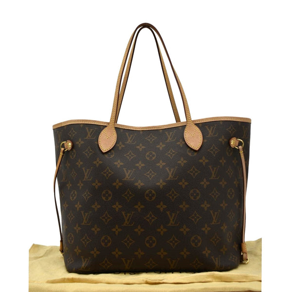 LOUIS VUITTON Neverfull MM Tote Bag Brown back look
