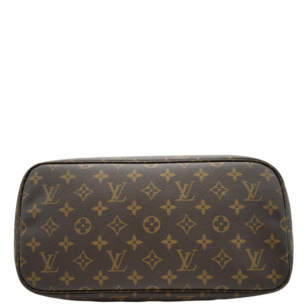 LOUIS VUITTON Neverfull MM Monogram Canvas Tote Bag Brown