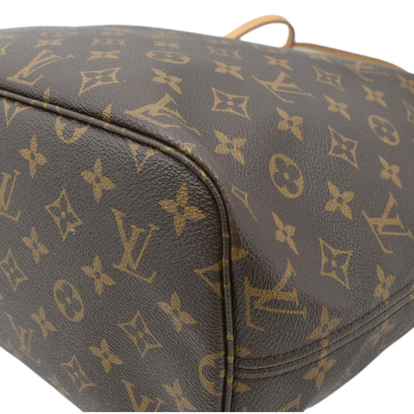 LOUIS VUITTON Neverfull MM Monogram Canvas Tote Bag Brown